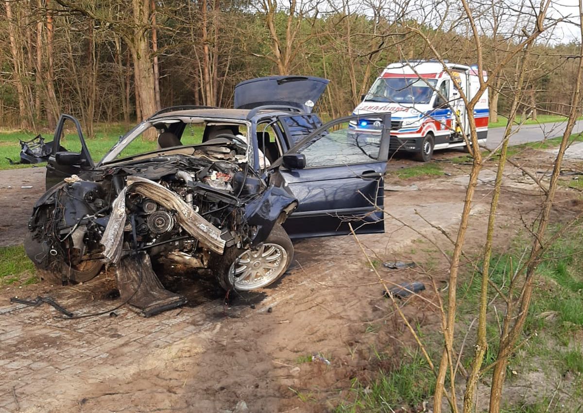 Lubelskie. Pijany 20-latek uderzył w drzewo