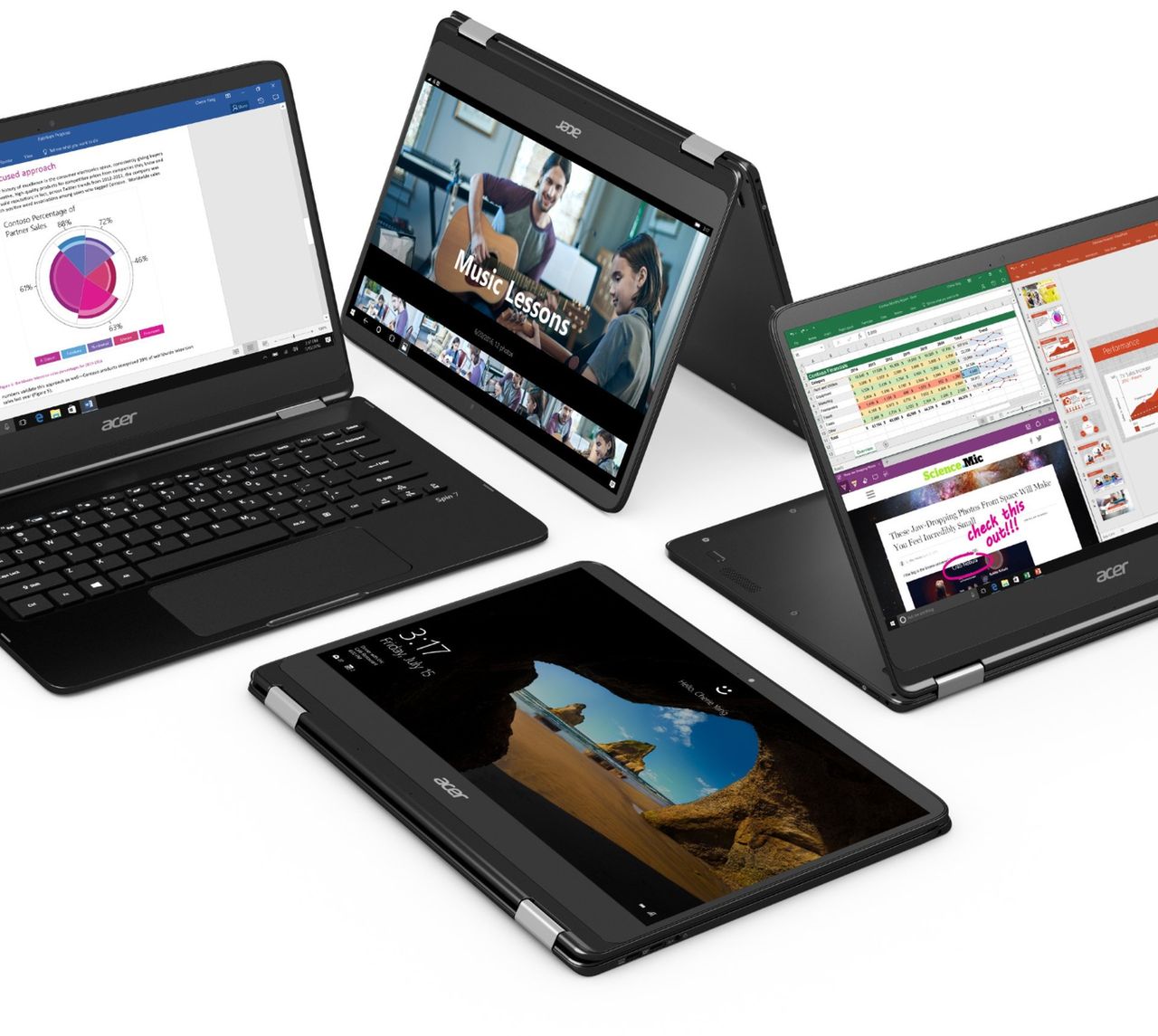 Acer Spin: najsmuklejsze konwertowalne notebooki 2w1 z pracą na baterii do 10 godzin