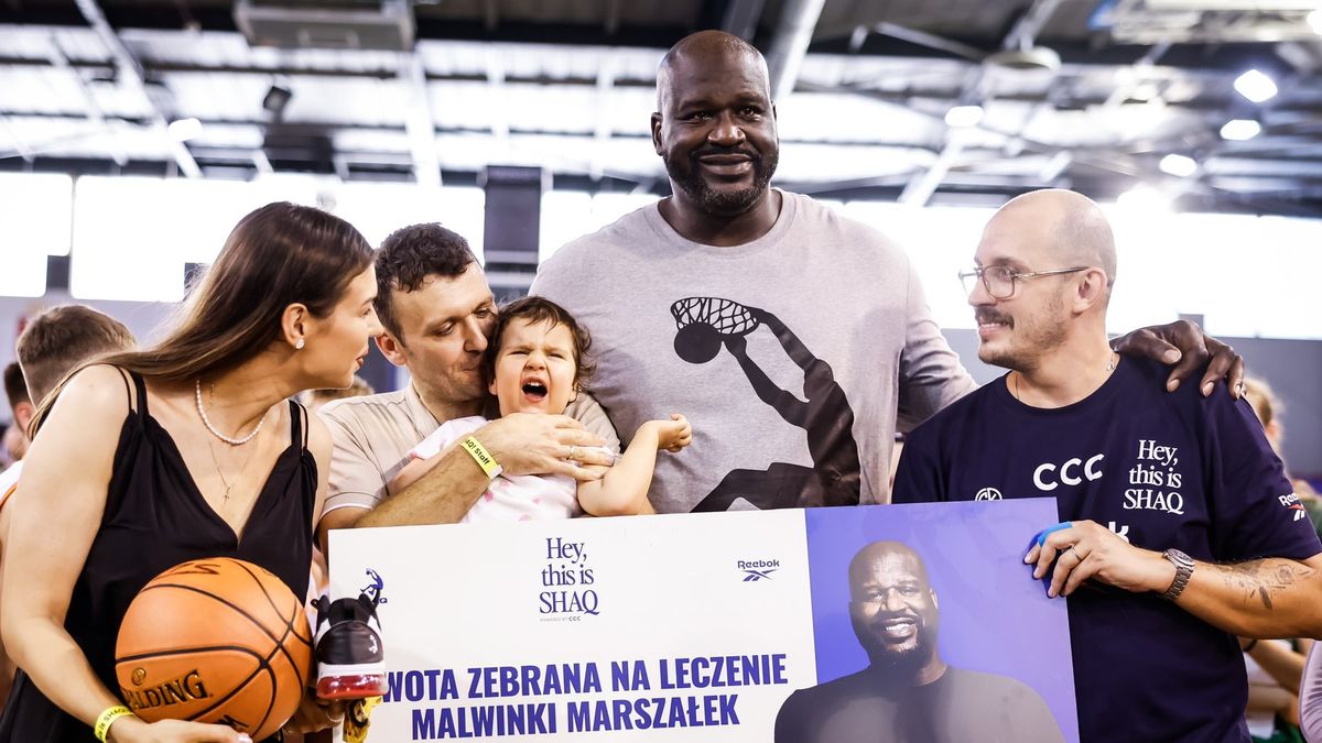 Zdjęcie okładkowe artykułu: Twitter / BartekMarszalek / Na zdjęciu: Bartłomiej Marszałek z córką (w środku) i Shaquille O'Neal