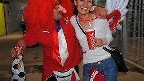 Kibice na meczu Czechy - Polska