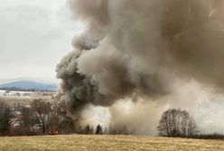 Śląskie. Wielki pożar w Żabnicy, płonęła  hala przy tartaku