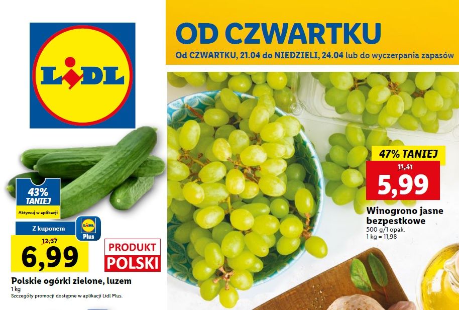 Lidl nowa gazetka od 21.04. Promocje w Lidlu od czwartku 21 kwietnia