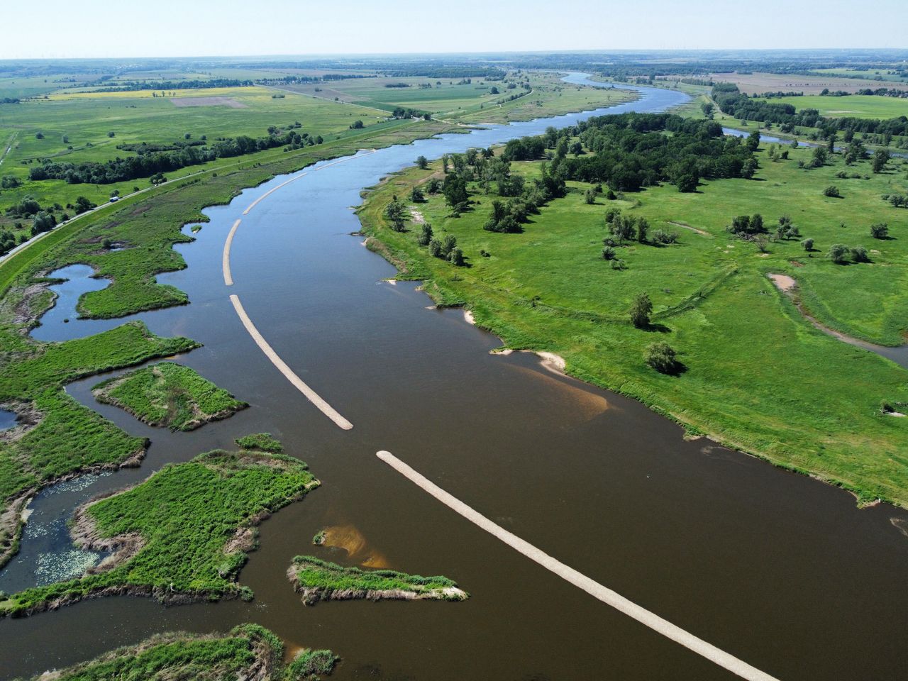 Rzeka Odra w okolicach Kostrzyna nad Odrą