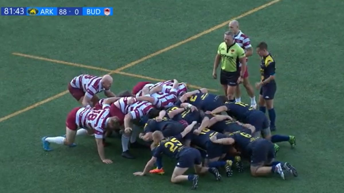 YouTube / Ekstraliga Rugby / Na zdjęciu: mecz Life Style Catering RC Arka Gdynia vs Budmex Rugby Białystok