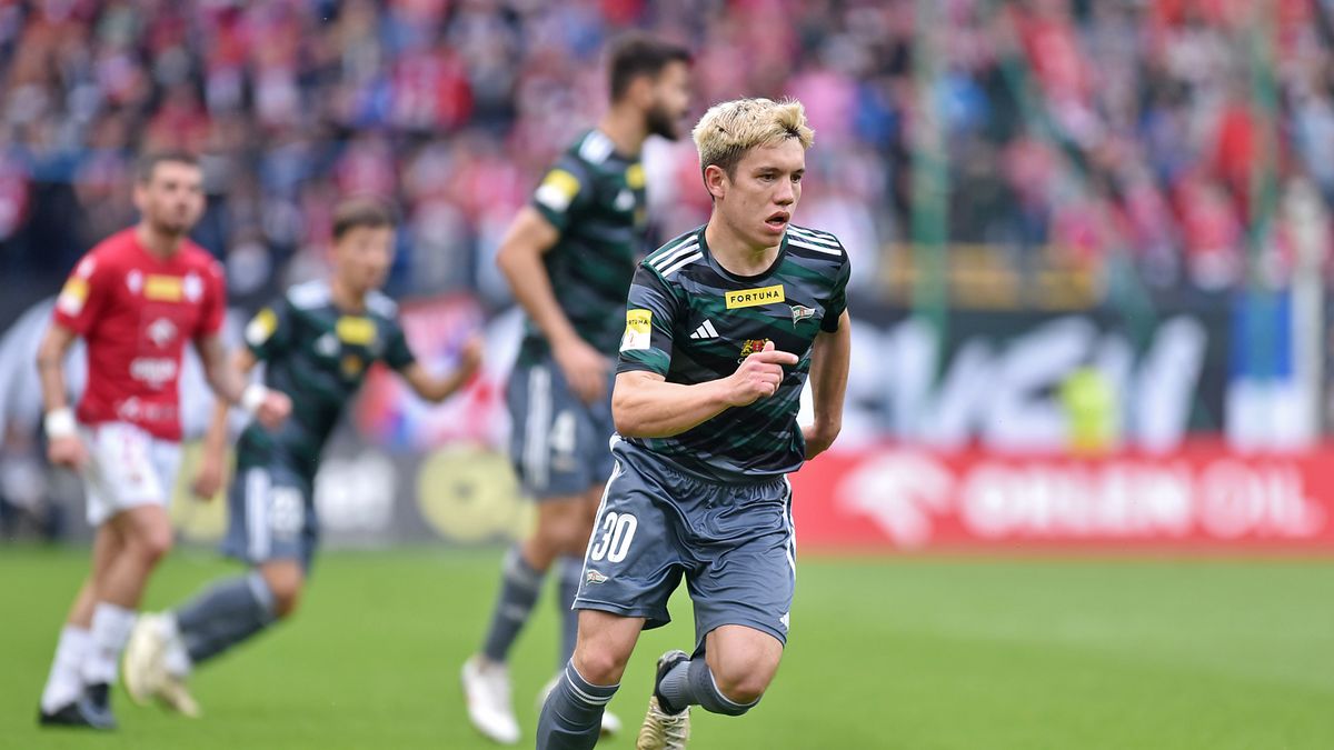 WP SportoweFakty / Krzysztof Porębski / Na zdjęciu: Maksym Chłań był jedną z gwiazd Fortuna I ligi