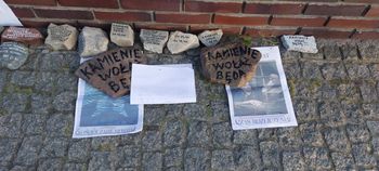 Kościół odwleka sprawę molestowania? W Poznaniu pod kurią ułożono kamienie na znak protestu