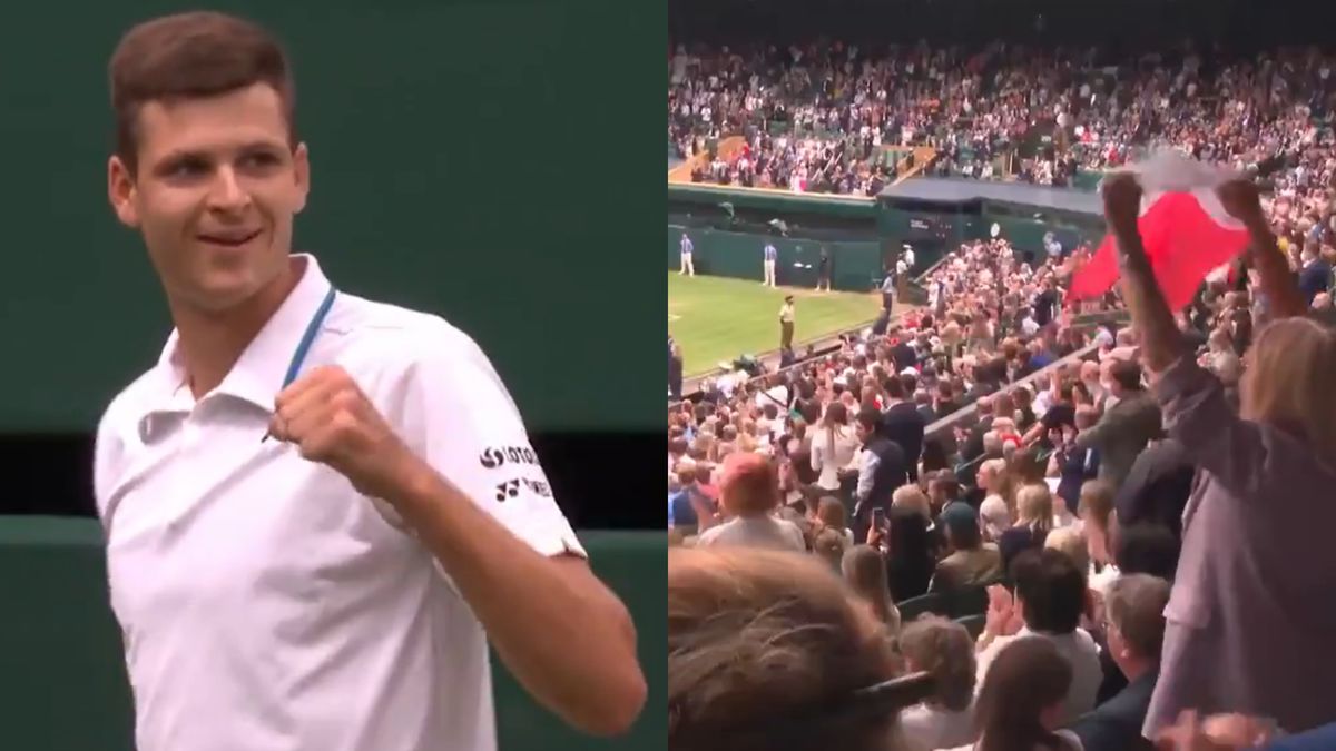 Twitter / Wimbledon / Radość Huberta Hurkacza