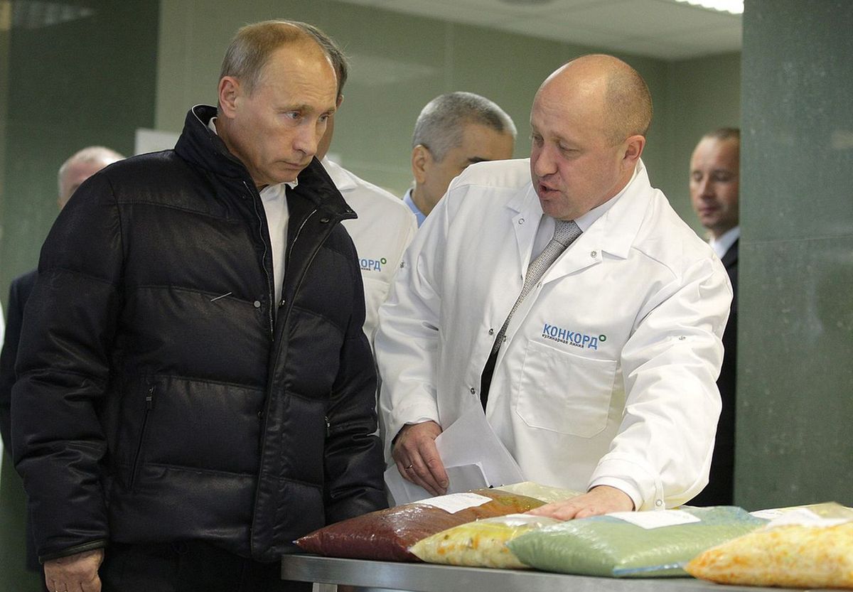 Putin z Prigożynem w 2010 roku.
