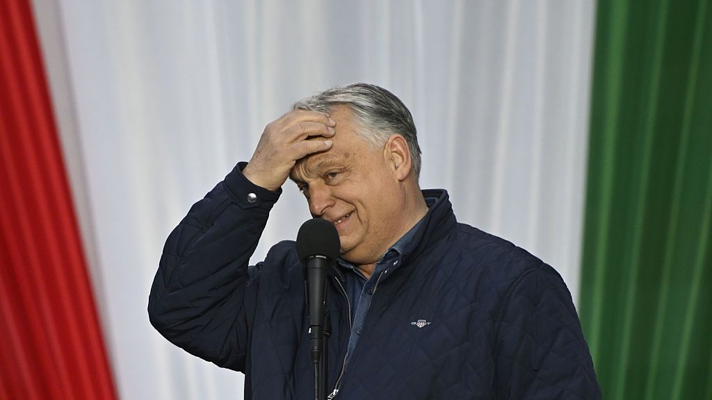 Viktor Orban Holds A Major Campaign Rally In Szekesfehervar
Viktor Orban, Prime Minister of Hungary, holds a campaign rally alongside local MP candidates in Szekesfehervar, Hungary, on April 10, 2026, two days before Hungarians head to the polls for a general election. Orban is seeking reelection in the general election scheduled for April 12. (Photo by Balint Szentgallay/NurPhoto via Getty Images)
NurPhoto
hungarian elections, political event, szekesfehervar rally, april 2026, rally, balint szentgallay, hungarian election, election rally, polls, campaign, campaign event, szekesfehervar, campaign rally, election campaign, reelection, electoral bid, political speech, nurphoto, hungarian voters., election schedule, hungarian politics, election day, political candidate, reelection campaign, political leader, local mp candidates, political strategy