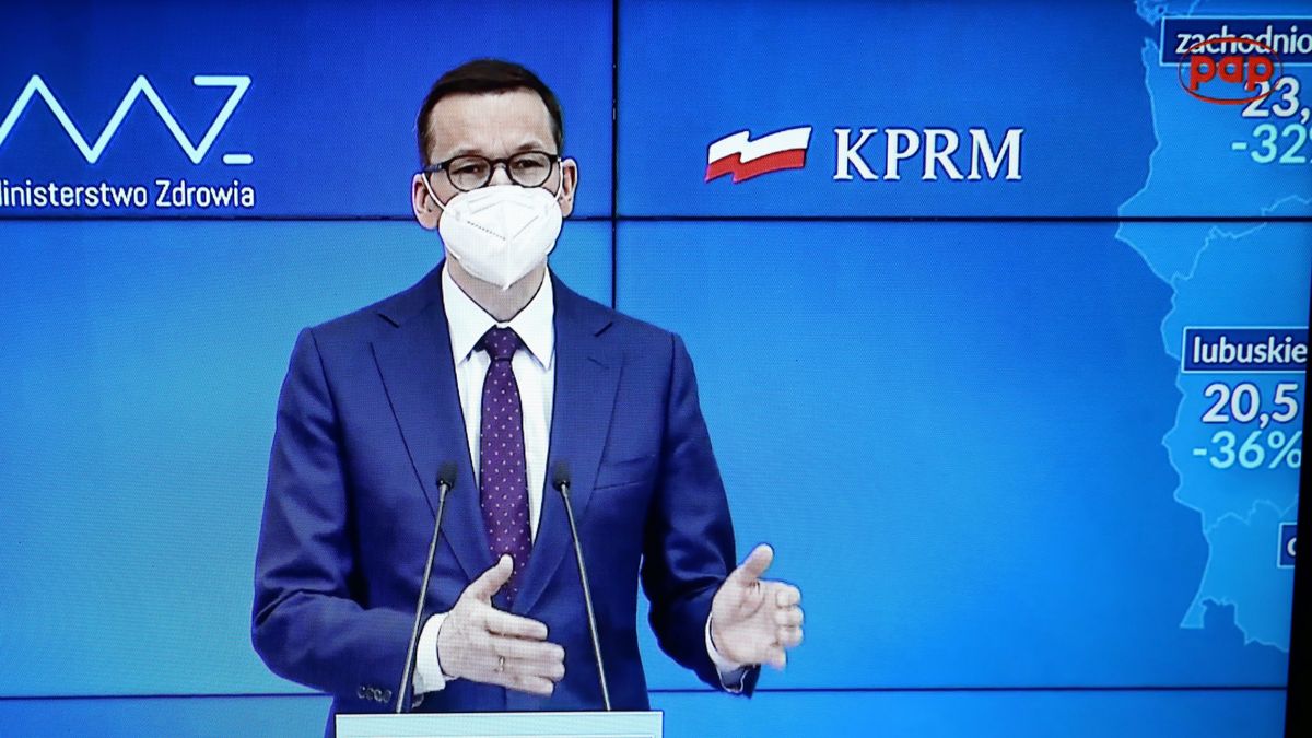 Konferencja prasowa Mateusza Morawieckiego.