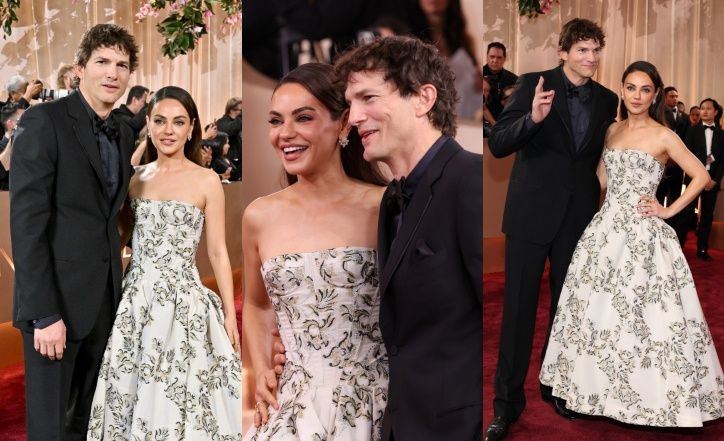 Ashton Kutcher i Mila Kunis na rozdaniu Złotych Globów