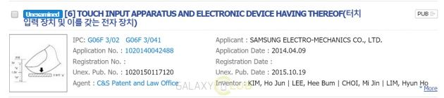 Galaxy S7 Force Touch patent