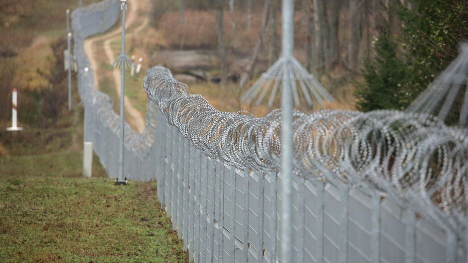Ogrodzenie na trójstyku po stronie litewskiej