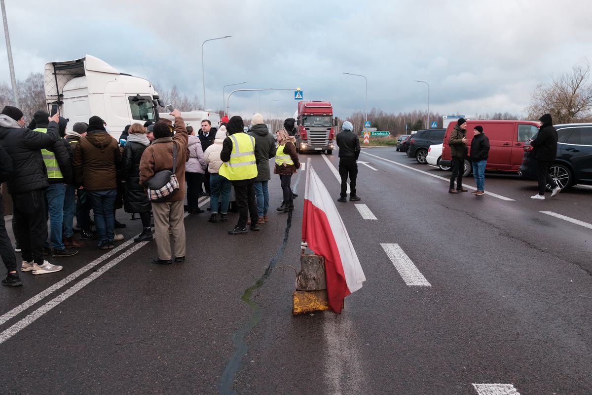 Protest na granicy polsko-ukraińskiej