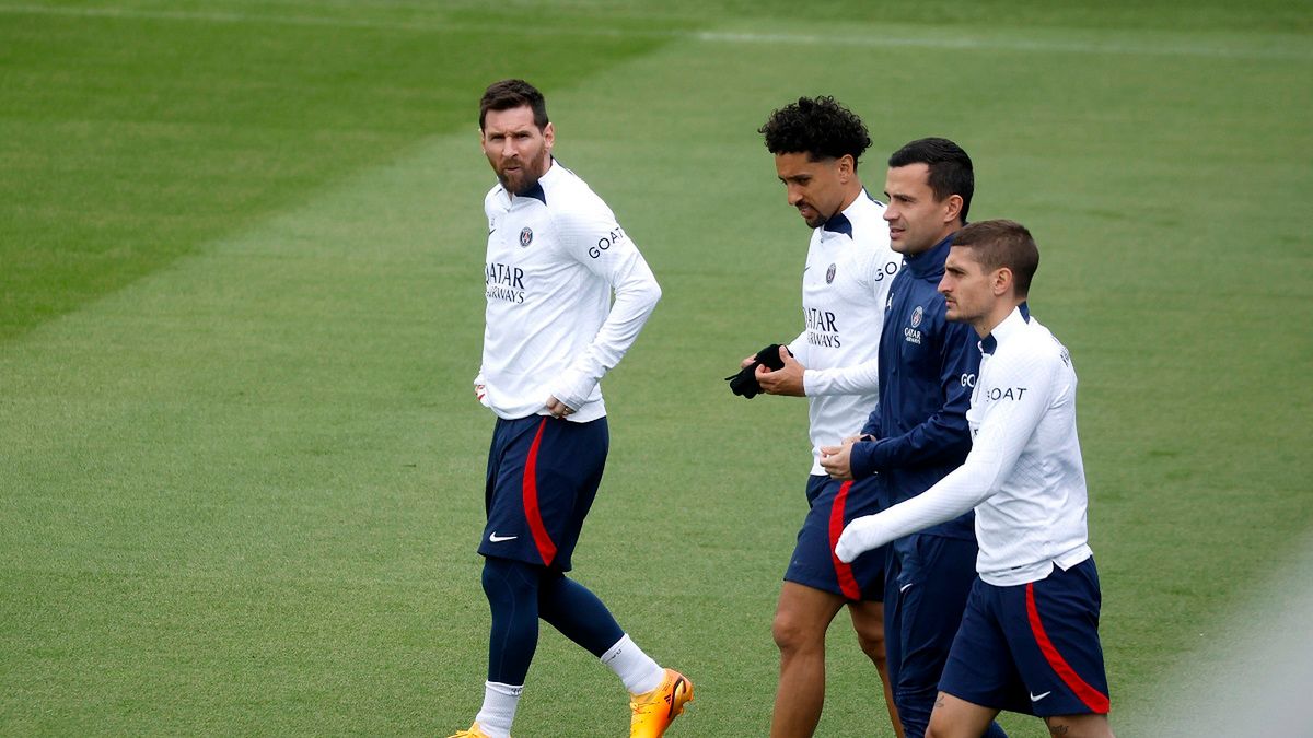 Lionel Messi podczas treningu