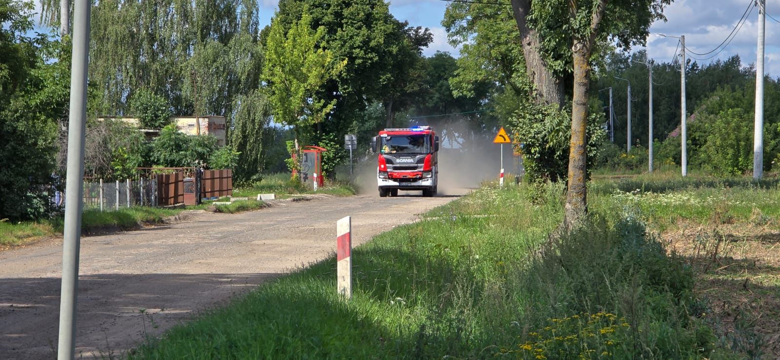 Pożar odpadów w Kobiernikach 