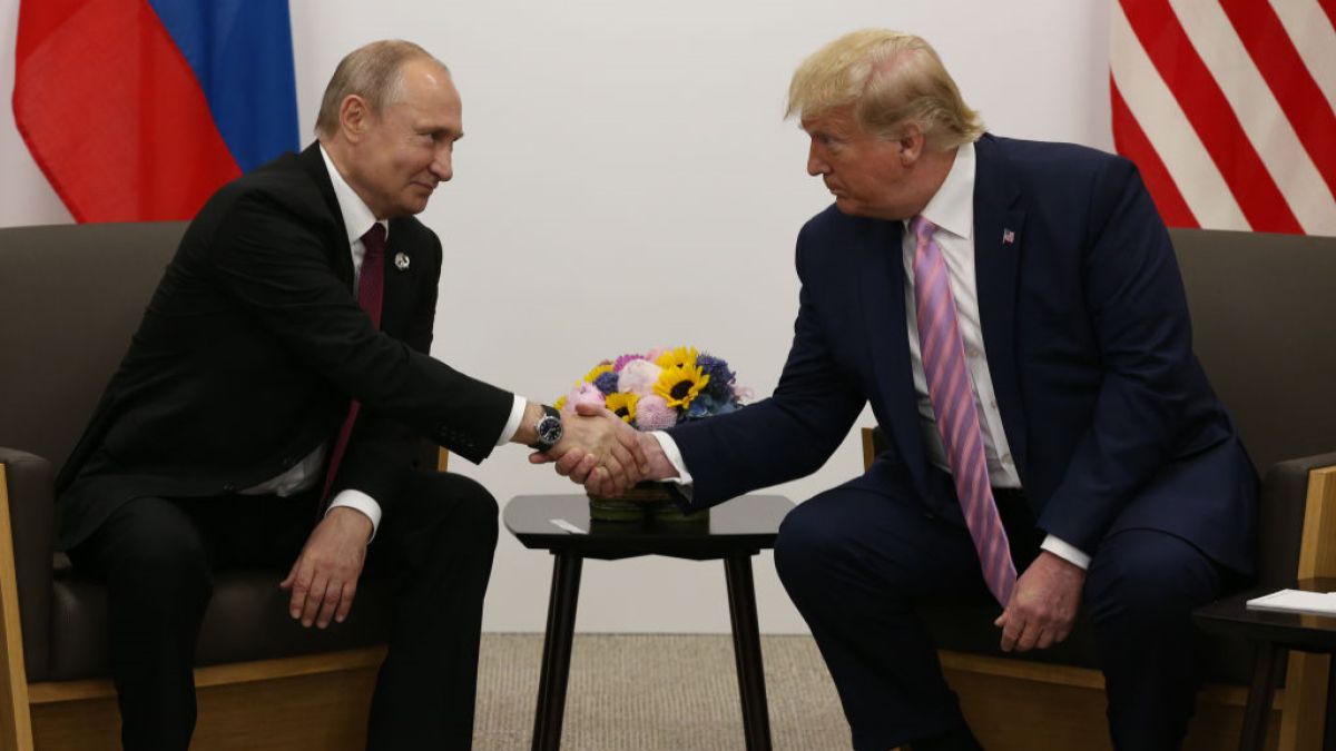 Putin i Trump, zdj. archiwalne z 2019 r.