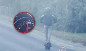 Prawie 100 km/h na hulajnodze. Kierowca pokazał nagranie