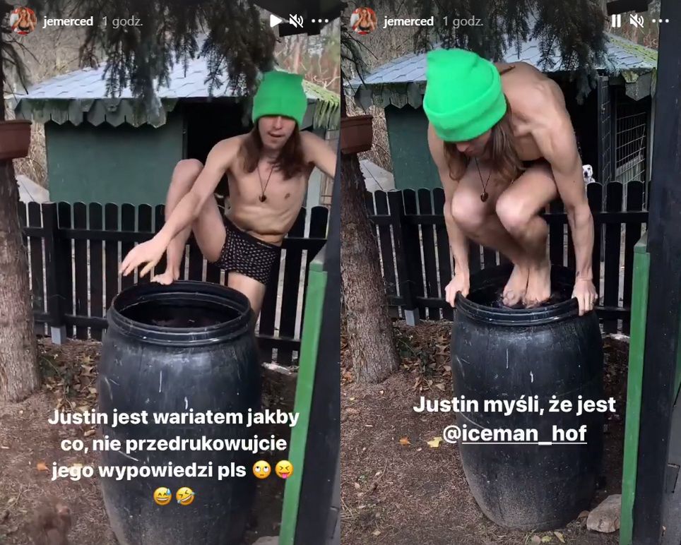 Justin Kirschner morsuje w beczce