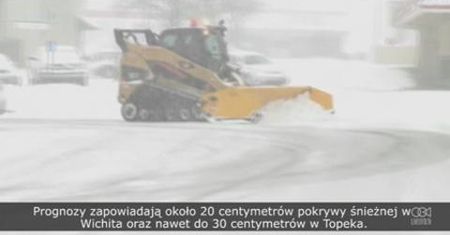 Burze śnieżne na północy USA