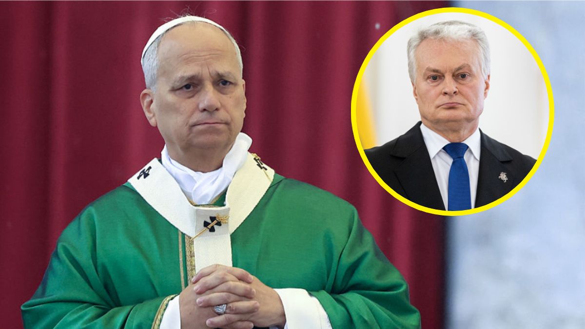 Prezydent Litwy podczas wizyty w Watykanie