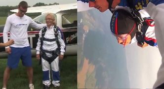 72-latka skoczyła ze spadochronem... z okazji 50. rocznicy ślubu!