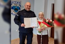91-latka przyczyniła się do zatrzymania sprawczyni napadu na bank. Seniorka odebrała podziękowania