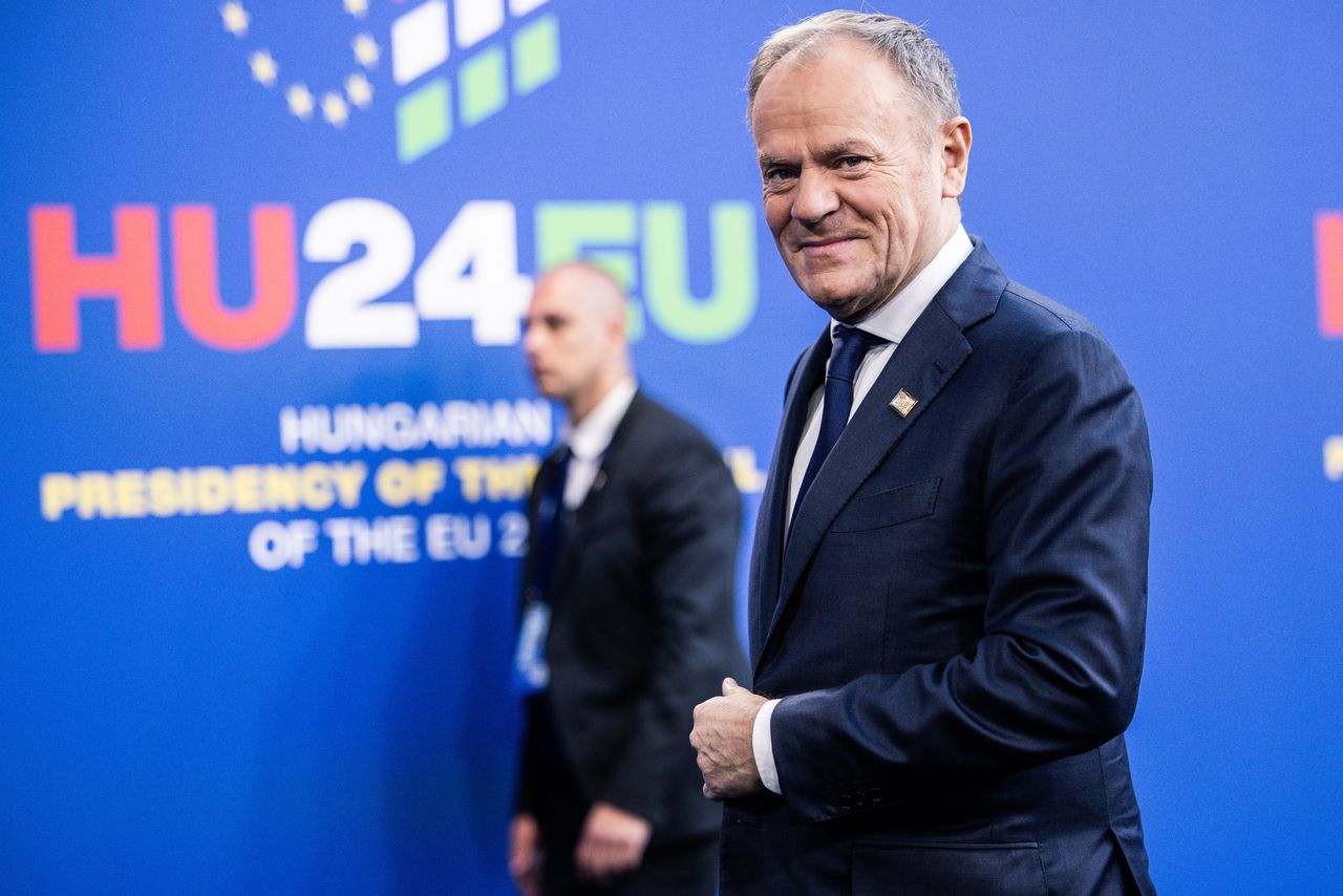 Donald Tusk na spotkaniu w Budapeszcie