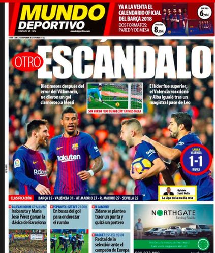 Okładka gazety "Mundo Deportivo"