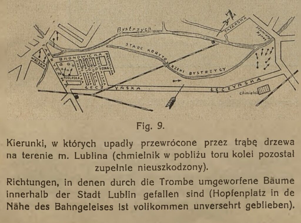 Skutki trąby powietrznej w Lublinie, 1931
