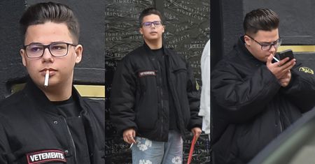 Allan Krupa popala papierosa przed warszawskim butikiem. Co na to Edyta Górniak? (ZDJĘCIA)