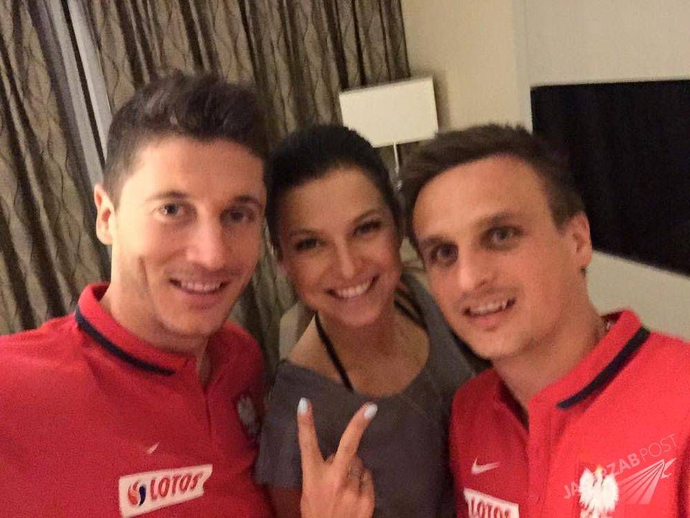 Robert Lewandowski, Anna Lewandowska i Sławomir Peszko Fot. screen z Facebook