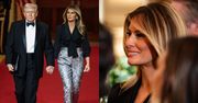 Melania Trump paraduje w srebrnych spodniach na uroczystej kolacji w Białym Domu. Złamała dress code? (ZDJĘCIA)