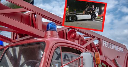 Wybuch w ciężarówce. Z pojazdu zostało samo podwozie