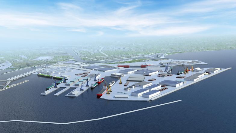 Na razie gdański port posługuje się poglądową wizualizacją rozbudowy. To, jaki będzie ona miała ostateczny kształt, będzie wiadomo po opracowaniu koncepcji.