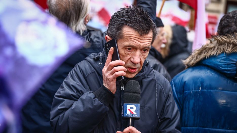Pikieta w obronie publicznych mediów 30 grudnia 2023 roku
