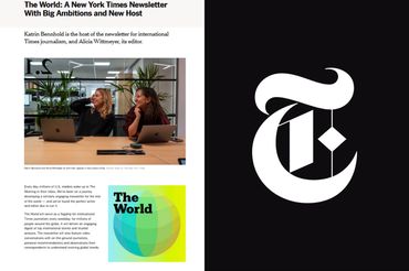 Screen ze strony nowego newslettera "New York Times".