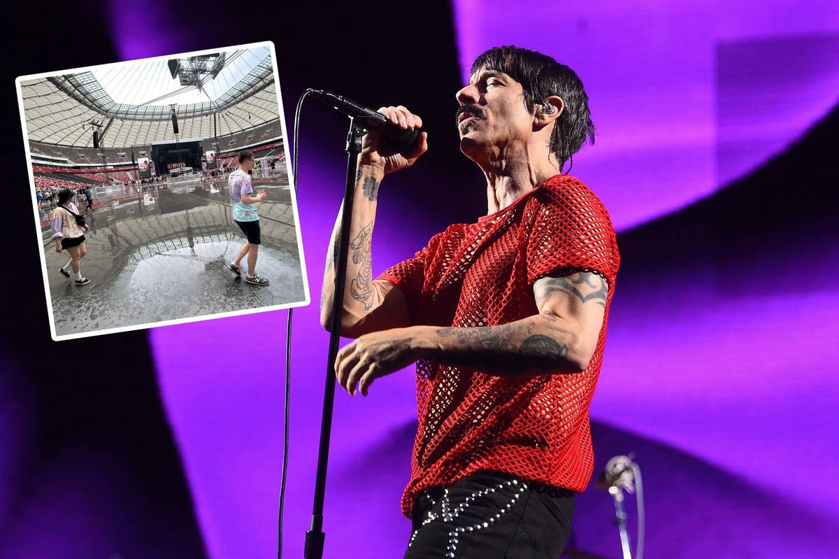 Kałuże na koncercie RHCP na Stadionie Narodowym