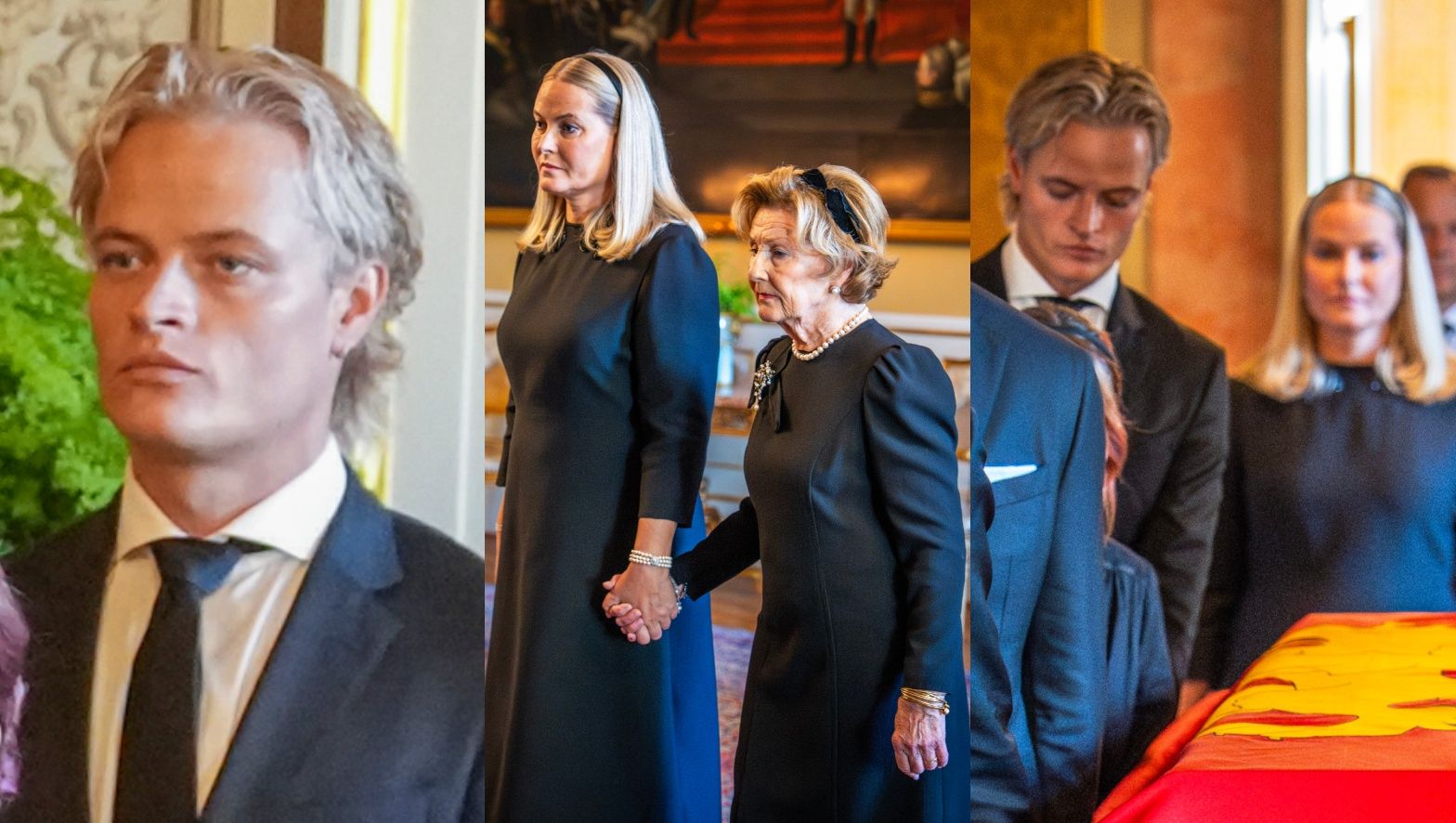 Skazany za gwałt syn Mette-Marit na pogrzebie króla Haralda V