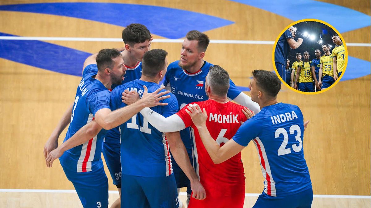 Materiały prasowe / VolleyballWorld / Reprezentacja Czech i reprezentacja Brazylii (miniaturka)