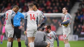 Piłkarz Liverpoolu zalał się krwią. Skończyło się na szyciu głowy