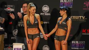 Ring Girls w trakcie ważenia KSW 41 (galeria)
