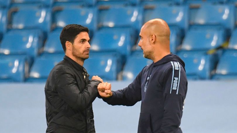 Zdjęcie okładkowe artykułu: Getty Images / Peter Powell/Pool / Na zdjęciu: Mikel Arteta (z lewej) i Pep Guardiola