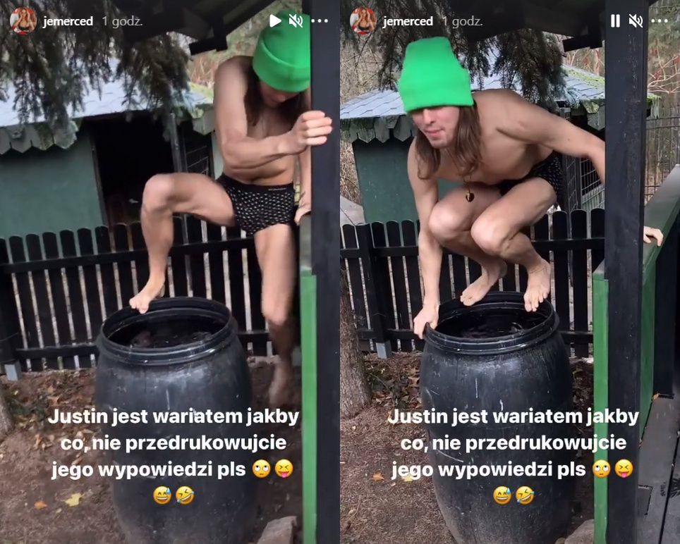 Justin Kirschner morsuje w beczce