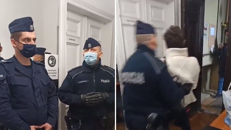Policjant wyprowadził siłą dziennikarkę z redakcji Dziennika Wschodniego