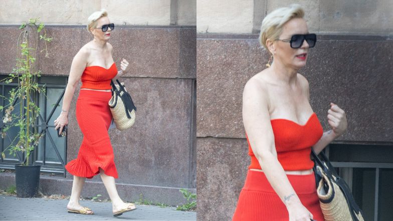 Paulina Smaszcz spaceruje po Warszawie