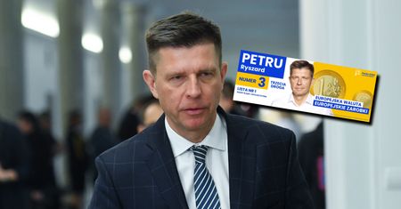 "Europejska waluta, europejskie zarobki". Baner Ryszarda Petru wywołał emocje