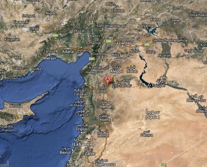 Saraqib, Idlib, Syria na Google Maps