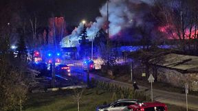 Pożar hali w Warszawie. Należy do polskiego olimpijczyka