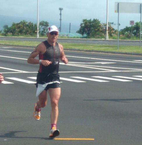 Maraton, czyli ostatnia część triathlonu. Jak mówi Marcin Konieczny, pokonywana na "sztywnych nogach". Fot. Archiwum Marcina Koniecznego